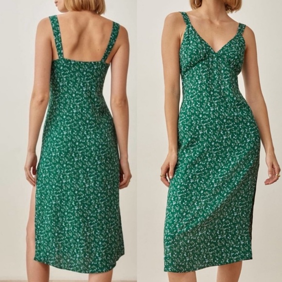 Reformation Emerald Floral Midi Dress - Picture 9 of 13